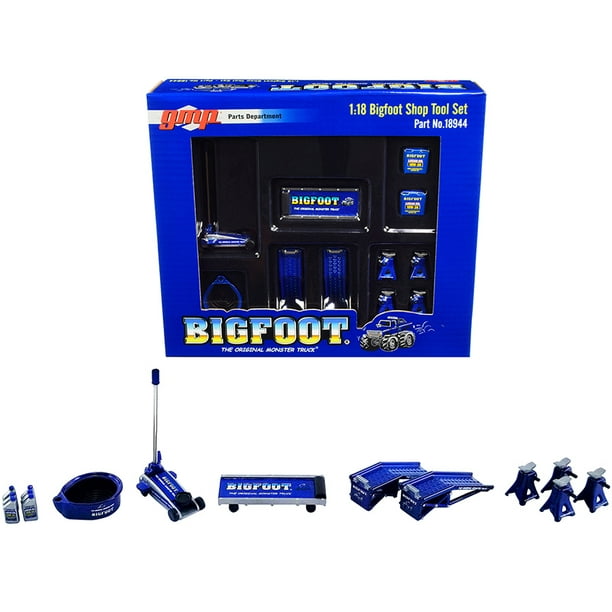 1:18 GMP Shop Tool set Bigfoot blue 1:18 GMP Shop Tool set Bigfoot blue